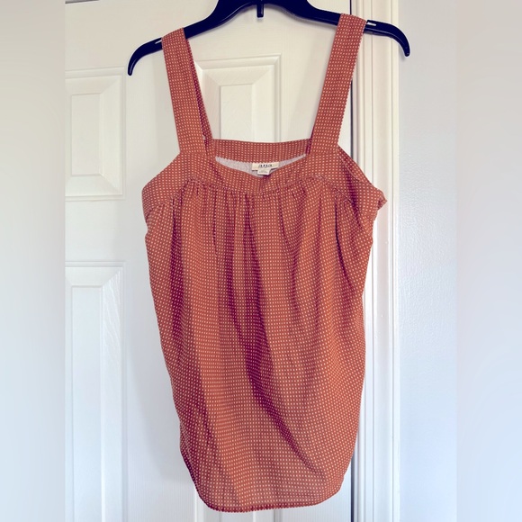 a new day Tops - A.n.a  Women's Orange Tank Top with White polka  Dots medium
